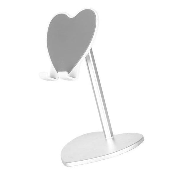 Shockproof Heart Shaped Desk Mount Phone Holder Foldable Metal Tablet Stand Portable Design For Watching Videos Working