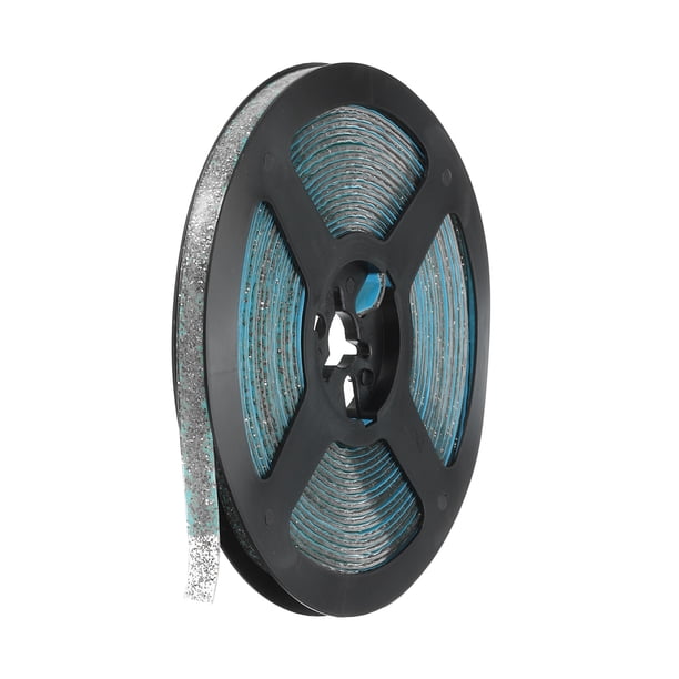 Uxcell 1Pcs 0.3in x 19.7Ft Cinta de Sellado Peel and Stick Moldura, Diseño de Moldura Flexible Autoadhesiva de PVC (Plateado)