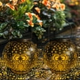 thumbnail image 3 of 2 Pack Owl Solar Lanterns Outdoor,Waterproof Hanging Solar Lights Owl Gifts for Women,Metal Bird Decorative LED Lanterns for Yard Garden Decor, 3 of 7