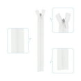thumbnail image 4 of Uxcell Invisible Zippers, 5Pcs 7 inch Nylon Hidden Sewing Zippers for Sewing DIY Handmade, True White, 4 of 6
