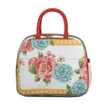 thumbnail image 2 of Lunch Bag Lunch Box for Women Reusable Insulated Lunch Cooler Bags,Large Capacity for Work Travel Picnic,Water-Resistant Pioneer Colorful Floral Lunch Tote Bag Gifts for Woman Mom Red, 2 of 6