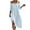 Light Blue, variant on Atogsazn Women's Summer Off Shoulder Maxi Dress Casual Flowy Short Sleeve Side Split Dresses Loose Fit Sundress Orange XXXL Fashion