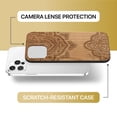 thumbnail image 6 of Case Yard Wooden Case Outside Soft TPU Silicone Slim Fit Shockproof Wood Phone Cover for Girls Boys Men and Women Supports Wireless Charging Ornamental Mandala Design case for iPhone-12-Pro-Max, 6 of 7