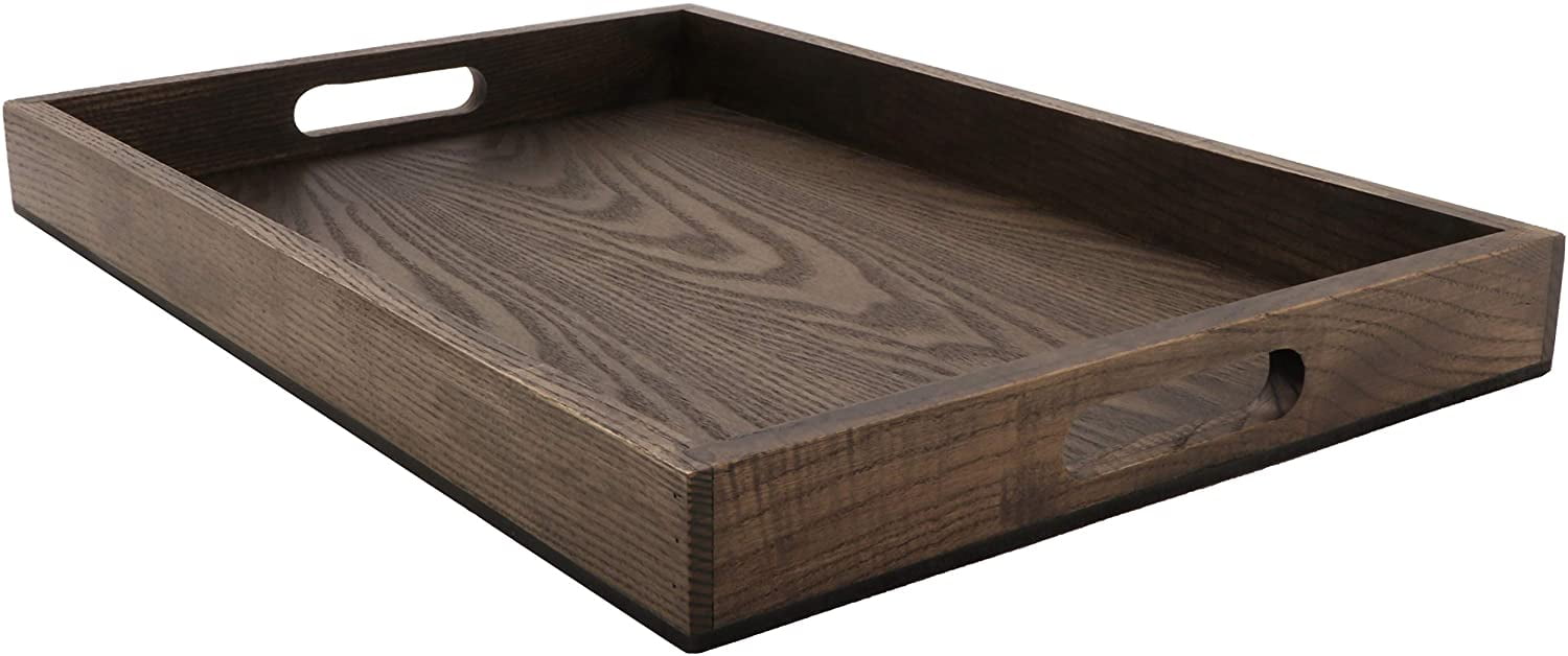 BHG Hand-Woven Rattan Serving Tray – Natural Decorative Accent