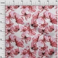 thumbnail image 3 of oneOone Viscose Chiffon Red Fabric Wreath Personalized Name Quilting Supplies Print Sewing Fabric By The Yard 42 Inch Wide, 3 of 6