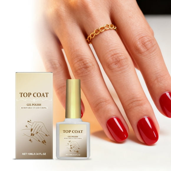 EGNMCR Nail Art Topcoat No Wiping Required High Gloss Long-lasting Transparent Soak-type Lamp Curing Household Salon-grade Quality Making It The Beauty Gift 10ml nail care