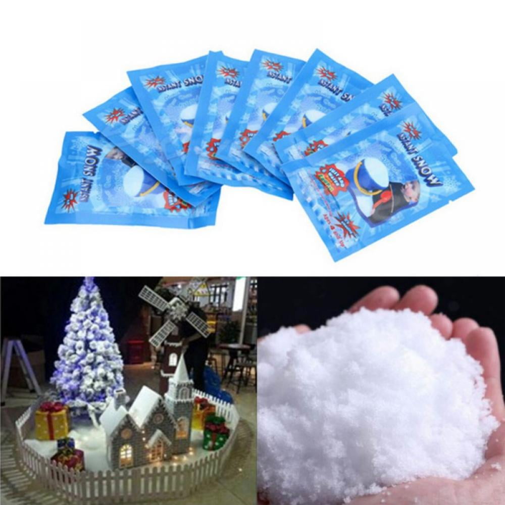 Prextex Instant Snow Powder - Makes 2 Gallons of Artificial Snow - Perfect  for Christmas Tree Decoration, Village Displays, Holiday and Winter Crafts
