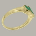 thumbnail image 3 of LBG British Made 10k Yellow Gold Natural Emerald Womens Engagement Ring - 33 size options - Size 4.5, 3 of 6