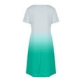 thumbnail image 4 of Vestido Corto de Verano Moda Gradiente Corto de Manga en V Cuello Vestido Casual, Poliéster Ligero de Verano, Lavado de Manos, 4 of 9