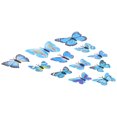 thumbnail image 5 of 12 pegatinas de mariposa pegatinas de pared tridimensionales decoración de pared de salón azul, 5 of 5