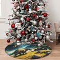 thumbnail image 4 of Cauagu 36" Christmas Tree Skirt Valley River Dinosaur Pattern Christmas Tree Decorations Tree Mat for Xmas Decorations Occasion Holiday Home Decor -36", 4 of 7