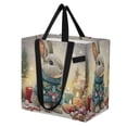 thumbnail image 2 of Sweater Rabbit Canvas Tote Bag Large Capacity Reusable Tote with Double Handles, Foldable Heavy Duty Shopping Beach Laundry Bag, 32L, 2 of 7