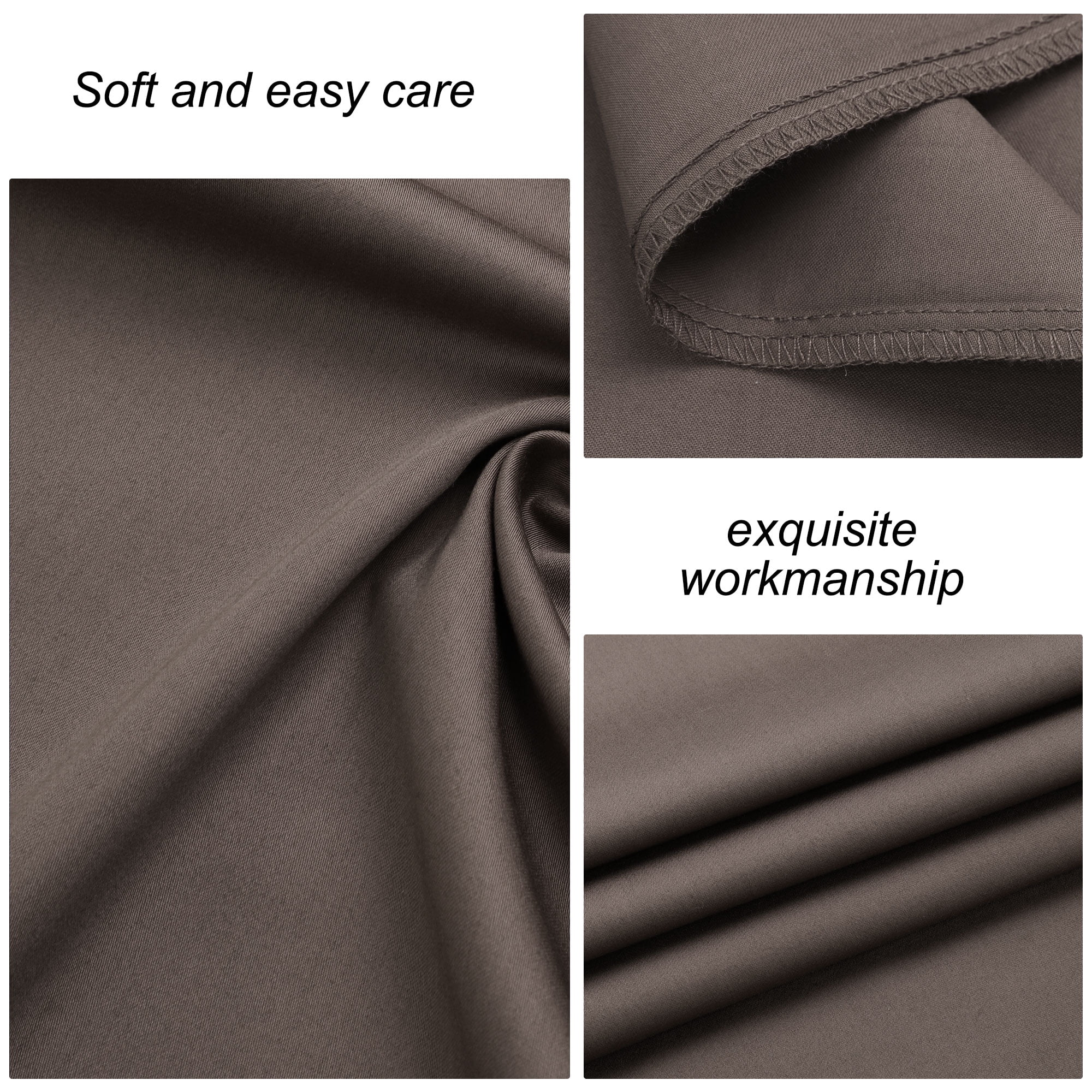 Unique Bargains Breathable Zipper Closure Cotton Pillowcases 2 Pcs Beaver King