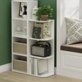 thumbnail image 5 of Furinno Pasir 3-Tier Corner Open Shelf Bookcase, White, 5 of 5
