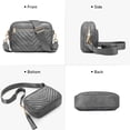 thumbnail image 5 of Bagsure Leather Crossbody Purses and Handbags for Women Shoulder Bag for Women Quilted Cross Body Bag for Woman with Two Wide Straps, 5 of 6