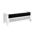 thumbnail image 2 of ACME Noralie Bench, Mirrored & Faux Diamonds, 2 of 6