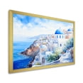 thumbnail image 2 of Designart "Vibrant Santorini Village Blue and White II" Landscapes Framed Wall Art Decor - Country Blue Greece Entryway Framed Wall Art, 2 of 6
