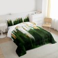 thumbnail image 3 of Homewish Green White Gold Bedding Comforter Set,Modern Minimalist Artistic Twin Comforter Sets,Graffiti Geometric Bedding Set For Adult,Ultra Soft Home Decor Reversible,2 Pieces, 3 of 8