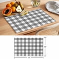 thumbnail image 6 of Gray Buffalo Check Plaid Placemats Set of 6 Farmhouse Style Place Mats Table Mats Kitchen Dining Home Outdoor Party Table Decoration, 6 of 9