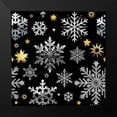 thumbnail image 2 of Lavoie, Tina 12x12 Black Modern Framed Museum Art Print Titled - Park Avenue Snowflake Pattern, 2 of 5