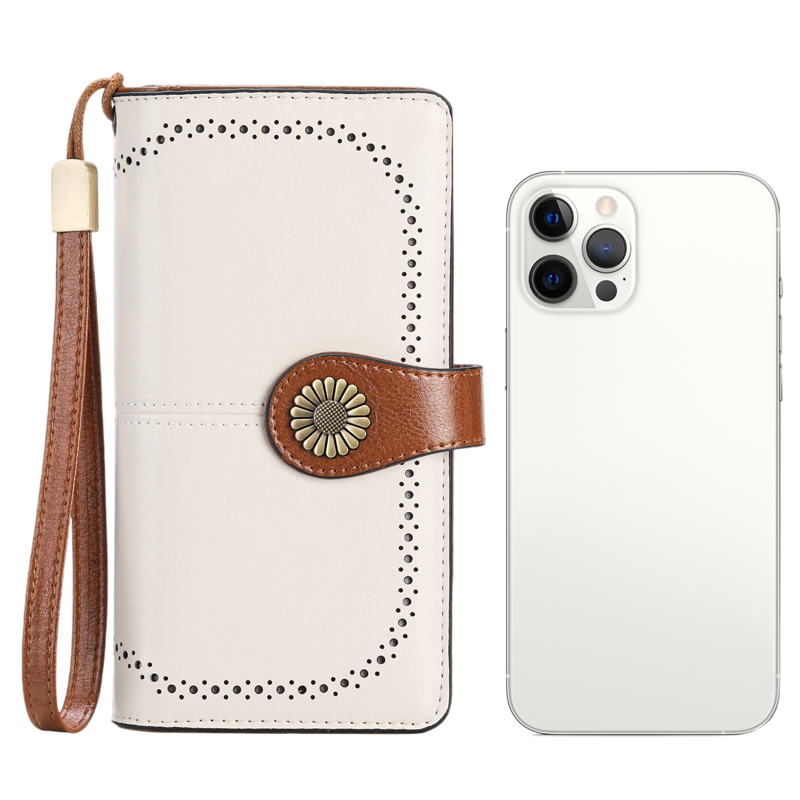 Sendefn Women's Genuine Leather Wristlet Wallet with RFID Blocking photo 7