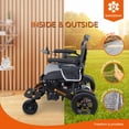 thumbnail image 5 of Bangeran Mammoth EX Light Heavy Duty Electric Wheelchair for Seniors & Disability, 22" Wide Seating, Durable Holds Heavy Weight, Allowed on Airplanes, 5 of 13