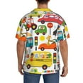 thumbnail image 5 of KLL Transports with Animals Print Men's Shirt Short Sleeve Button Down Summer Cuba Beach Shirts- Medium, 5 of 7