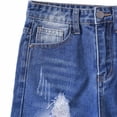 thumbnail image 2 of LIIPEE Boy Child Ripped Jeans Pants Summer Fall Slim Fit Stretch Button Distressed Denim Trousers Streetpants With Pockets Boys Elegant Party Pants,Dark Blue,7-8 Years, 2 of 7