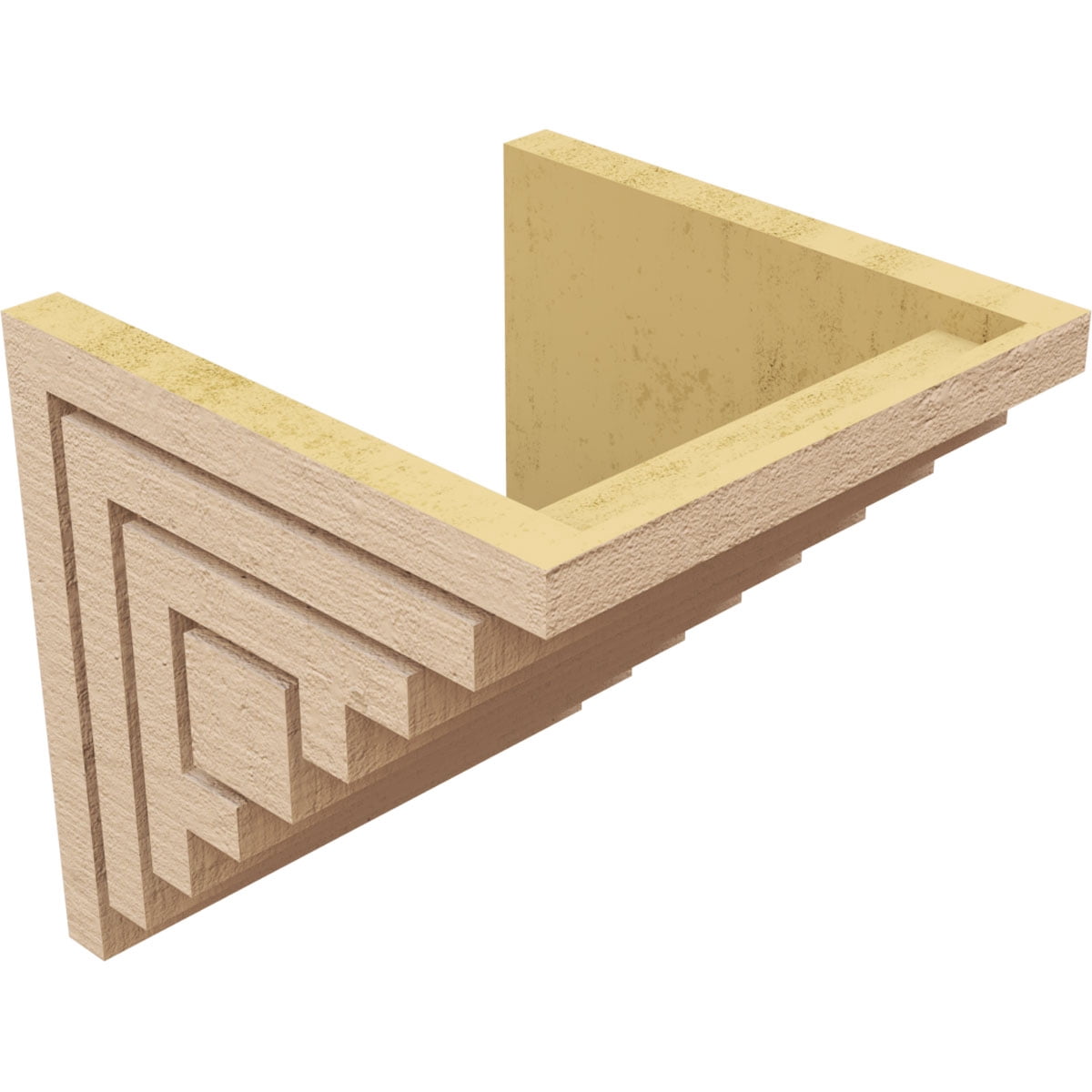 11"W x 11"D x 11"H Wide Landon Rough Cedar Woodgrain TimberThane Corbel, Primed Tan