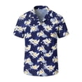 thumbnail image 6 of COSFO Button Up Shirt Men Short Sleeve Beach Summer Hawaiian Shirts Casual Vacation Collared Tropical Classic Fit Tops, 6 of 7