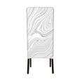 thumbnail image 3 of Dining Chair Back Cover, Water Washing, Disassembly Chair Sleeve Sliding Cover Protective Cover-White Marbling Pattern Chair Protectors Seat Covers, 3 of 8