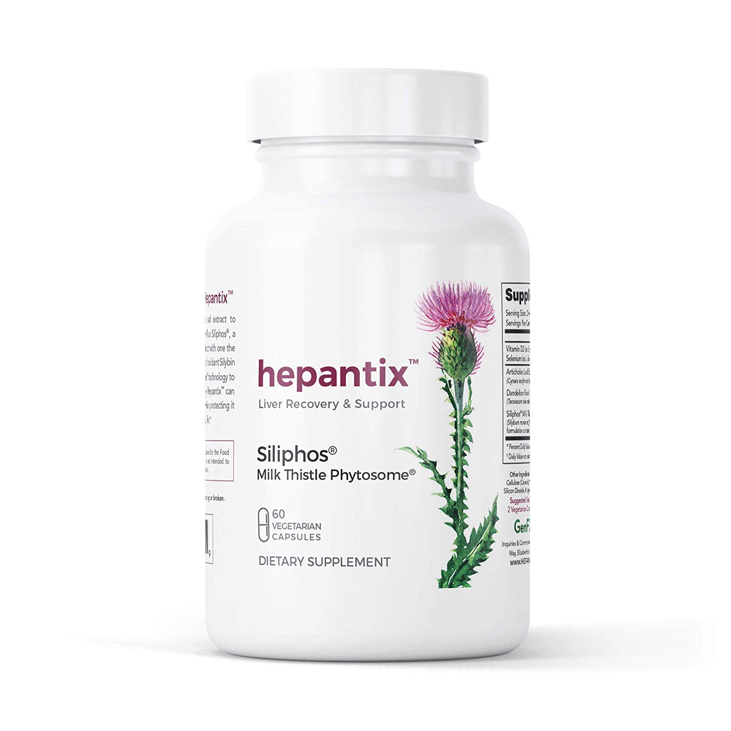 Hepantix Liver Recovery & Support, Siliphos Milk Thistle Phytosome 60 Capsules
