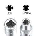 thumbnail image 3 of Unique Bargains 1/4 Inch Drive 6 Point Shallow Socket 3/16 Inch Cr-V Steel 2pcs, 3 of 3