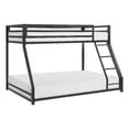 thumbnail image 1 of Pemberly Row Twin over Full Metal Bunk Bed with Guard Rails in Black, 1 of 6