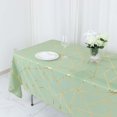 thumbnail image 6 of Efavormart 60"X102" Sage Green Polyester Rectangular Tablecloth With Gold Foil Geometric Pattern - Perfect for Wedding, Party, Event, Home Décor, Special Occasions, Banquet, and Decoration - Modish, 6 of 11