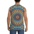 thumbnail image 4 of Balery Round Mandala Men's Sleeveless Muscle Shirts Workout Tank Top, Moisture Wicking, Odor Protection-3X-Large, 4 of 8