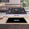 thumbnail image 4 of SUPRA Parrilla Empotrable de 90 cm de Gas BELLA-90 Negra, 4 of 8