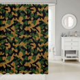 thumbnail image 2 of Manfei Rustic Camouflage Shower Curtain 72Wx72L, Mid Century Camo Shower Curtain 72Wx72L, Green Olive, 2 of 5