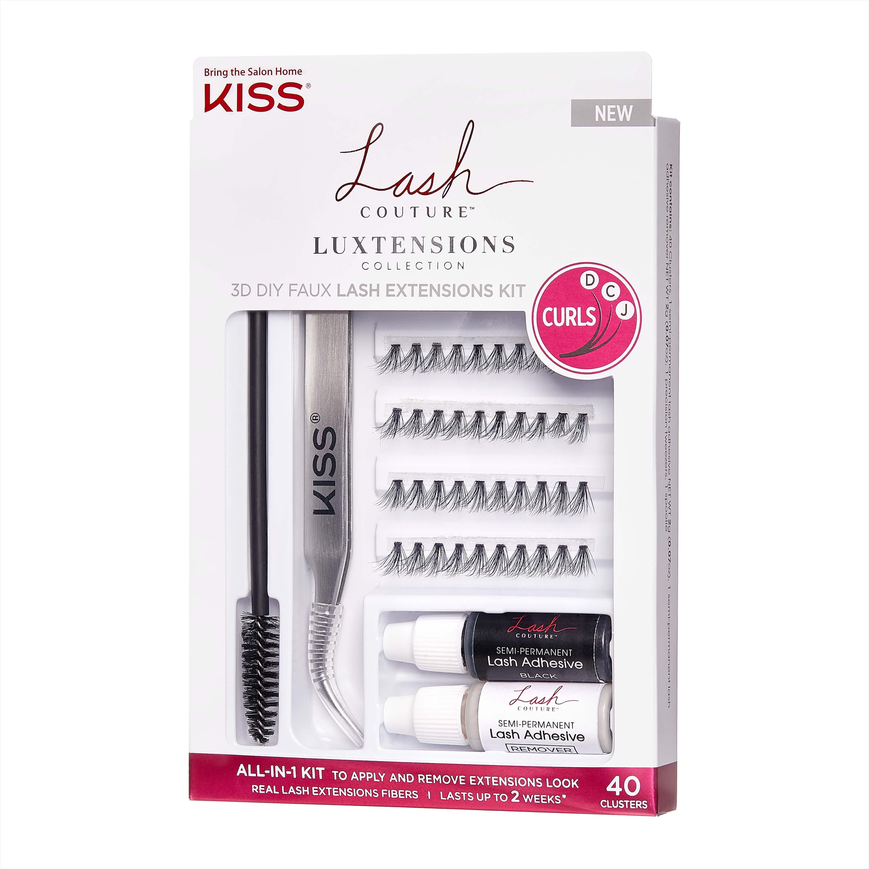 KISS Lash Couture 3D DIY Faux Lash Extensions Kit, 40 Lash Clusters -  Walmart.com