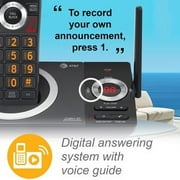 AT&T 2-Handset Expandable Cordless Phone with Unsurpassed Range, Smart Call Blocker and Answering System, CL82219 (Black)