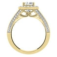 thumbnail image 3 of Dazzlingrock Collection 1.40 Carat (ctw) 14K Yellow Round Cut Diamond Ladies Bridal Split Shank Halo Engagement Ring, Size 5.5, 3 of 4