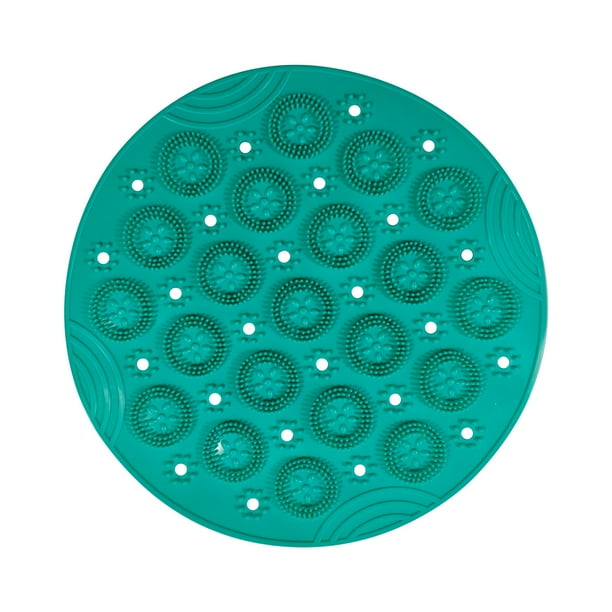 Alfombrillas de Baño para el Piso Del Baño, Alfombra Circular Antideslizante con Tazas de Succión Fuertes, Alfombra de Pie de Pvc para el Hogar para la Bañera de la Ducha, Alfombra de Piso de 30x30cm