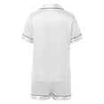 thumbnail image 5 of Fgnfyis Ensemble de Vêtements de Maison Décontracté et Confortable pour Femmes, Short à Manches Courtes et Col Rabattu, Blanc m, 5 of 5
