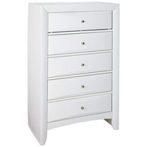 Acme Ireland 5 Drawer Wood Chest in White 32"L x 17"W x 48"H