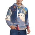 thumbnail image 2 of Totoro Trendy Cartoon Men'S Fleece Hooded Hoodie, hoodies for women men with pockets,Fall Fashion 2025 Pullover Sweaters Winter Clothes, 2 of 9