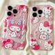 thumbnail image 2 of Funda de teléfono con dibujos animados de Hello Kitty, carcasa de silicona suave anticaída para Apple iPhone 11, 13, 12, 14 Pro Max, Sanrio Fivean unisex, 2 of 2