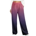 thumbnail image 2 of Pantalones deportivos Prolriy para mujer, pantalones de moda para mujer, pantalones deportivos casuales con estampado degradado, bolsillos, cintura alta, deportivos, para gimnasio, ajuste atlético,, 2 of 6