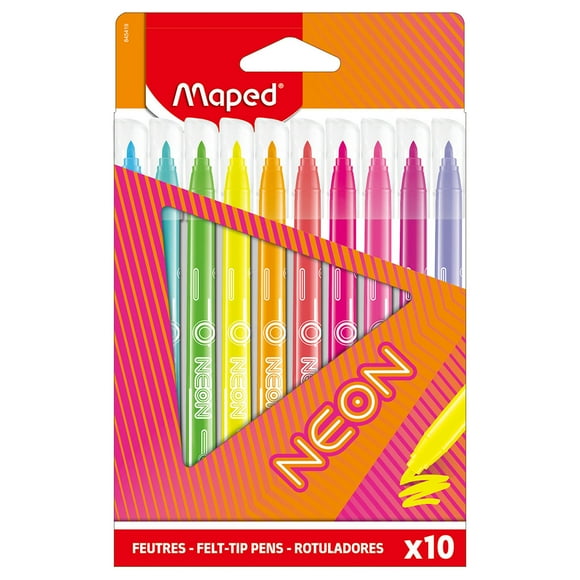 Rotuladores neon 10 piezas caja de carton Maped