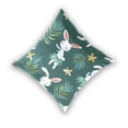thumbnail image 2 of Rabbits Dancing Hula-hula Leaves Throw Pillow Covers Pillowcases 20 x 20 Inch Home Decor 2 Packs for Bedroom Sofa, 2 of 6