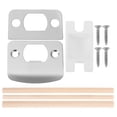 thumbnail image 1 of HEALEEP 1 Set Sleek Latch Plate Iron Silver Smooth for Homeowners, 1 of 8